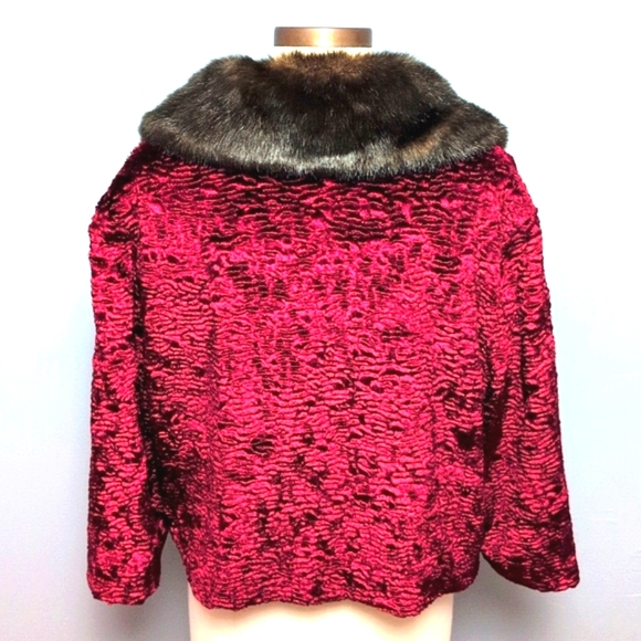 Vintage Terry Lewis Classic Luxuries faux fur cropped swing jacket. Large - Picture 6 of 12